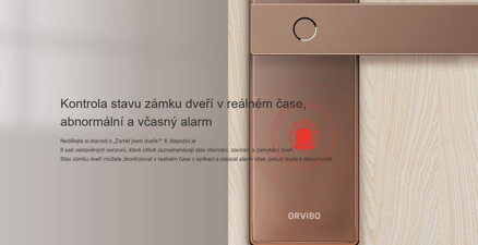 Orvibo WIFI chytrý dveřní zámek T1 zlatý