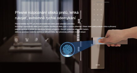 Orvibo WIFI chytrý dveřní zámek T1 zlatý